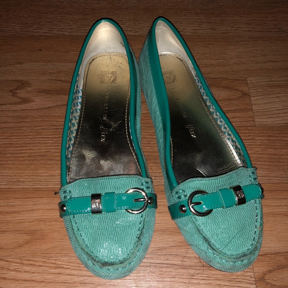 Anne Klein Teal Loafers
